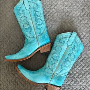 Turquoise Western Boots
